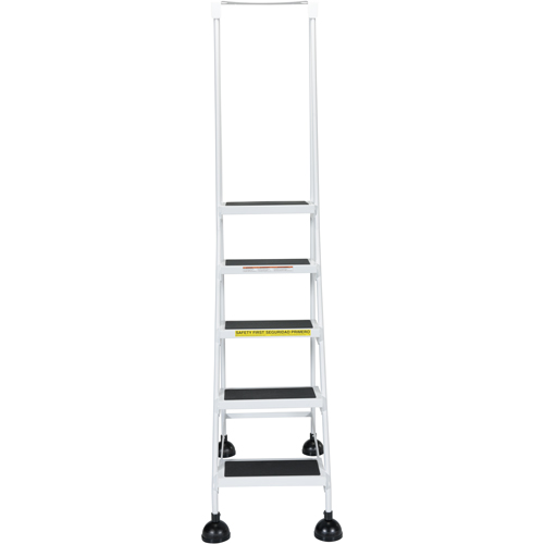Vestil LAD-5-W Light-Duty Stop-Step Ladders, 5 Steps, 16" Step Width, 47-11/16" Platform Height, Steel
