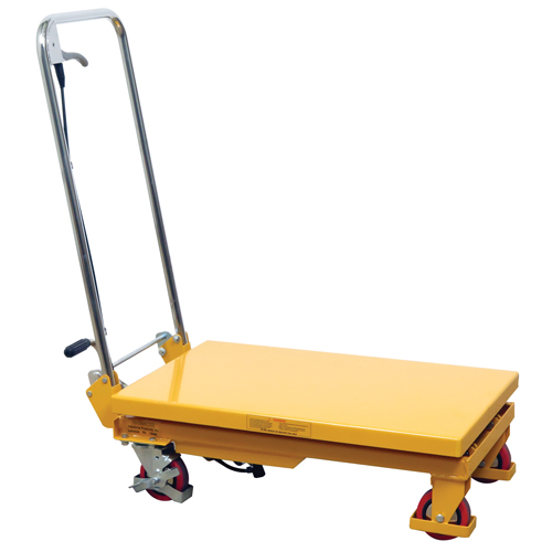 Wesco 260201 Table &eacute;l&eacute;vatrice &agrave; ciseaux hydraulique, 17,75" lo x 27,5" la/27-1/2" lo x 17-3/4" la, Acier, Capacit&eacute; 330 lb