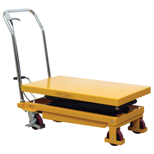 Wesco 260204 Hydraulic Scissor Lift Table, 19.5" L x 35.5" W/35-1/2" L x 19-1/2" W, Steel, 770 lbs. Capacity