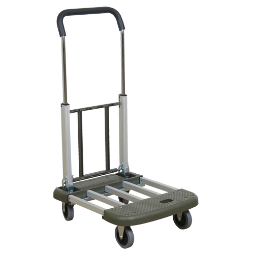 Wesco 272048 Telefolding Platform Truck, Aluminum, 330 lbs., 29-1/2" L x 17-1/2" W, 36-1/2" High