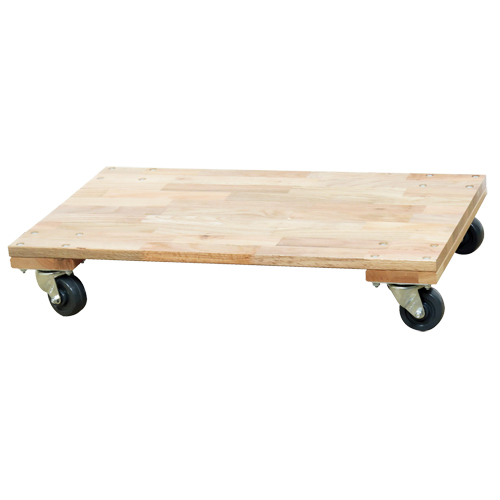 Wesco 272055 Socle roulant &agrave; plateforme en bois solide, Roues en Caoutchouc, Capacit&eacute; de 900 lb, 18" la x 30" p x 6" h