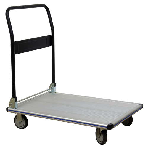 Wesco 272112 Chariot &agrave; plateforme avec poign&eacute;e pliante, Aluminium, 550 lb, 35-1/2" lo x 24" la, Hauteur 35-1/2"