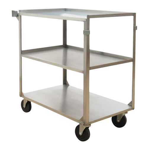 Wesco 260294 Shelf Carts, 3 Tiers, 21" W x 37-1/4" H x 35-1/8" D, 500 lbs. Capacity