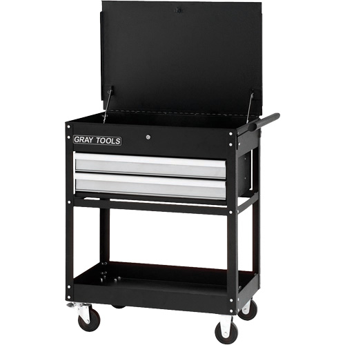 Gray Tools 97502B Utility Cart 2 Drawers 30 1 4