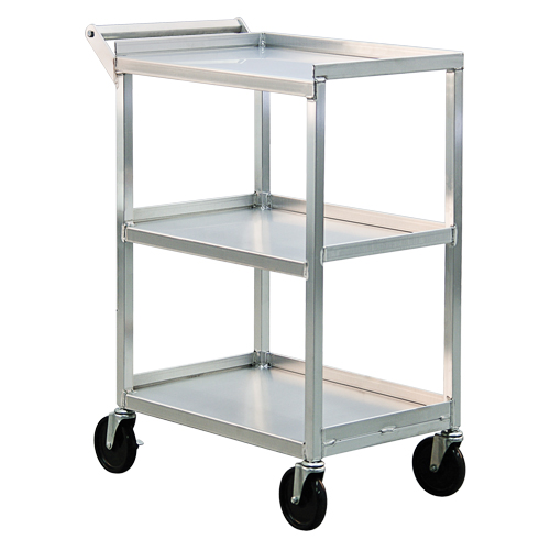 New Age Industrial 1440 Utility Cart, 3 Tiers, 16-1/2" W x 39" H x 27-3/4" D, 350 lbs. Capacity
