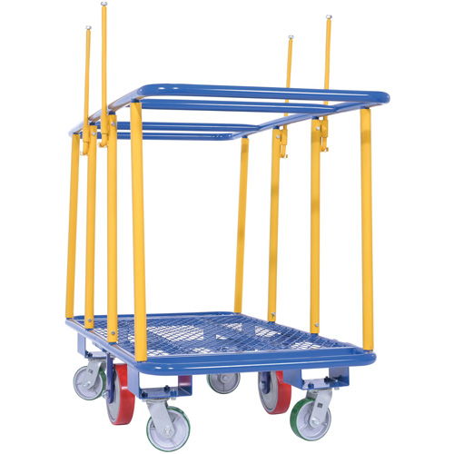 Vestil PANEL-H Horizontal Panel Cart, 63-7/16" x 28-1/2" x 40-15/16", 2000 lbs. Capacity