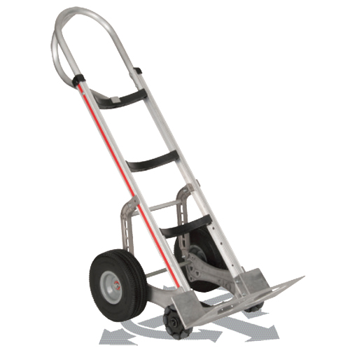 Magliner HRA55AUAC2A Self-Stabilizing Hand Truck, P-Handle Handle, Aluminum, 55'' Height, 500 lbs. Capacity