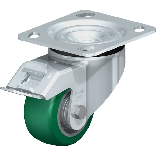 Blickle LK-ALST 82K-14-FI High-Quality Caster, Swivel with Brake, 3-1/8" (79.5 mm), Polyurethane Elastomer, 505 lbs. (230 kg.)