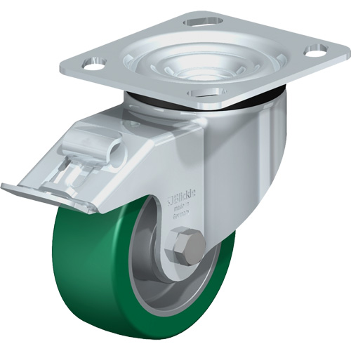 Blickle LK-ALST 100K-14-FI High-Quality Caster, Swivel with Brake, 4" (101.6 mm), Polyurethane Elastomer, 660 lbs. (300 kg.)
