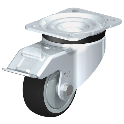 Blickle LK-PATH 125KF-14-FI High-Quality Caster, Swivel with Brake, 5" (127 mm), Thermoplastic Polyurethane, 550 lbs. (249.5 kg.)