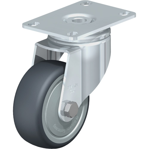 Blickle LKPA-TPA 80KF-12 Roulette de haute qualit&eacute;, Pivotant, 3-1/8" (79,5 mm), &eacute;lastom&egrave;re de caoutchouc thermoplastique, 220 lb (100 kg)