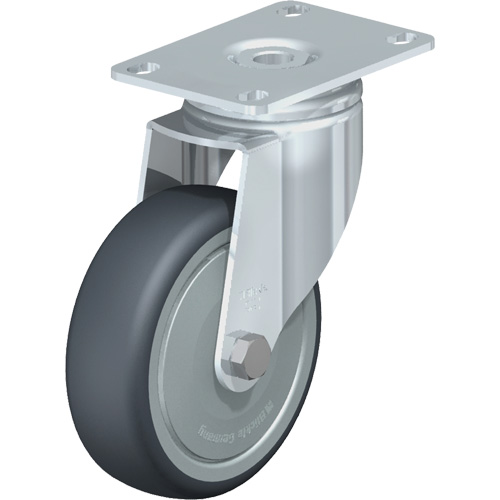 Blickle LKPA-TPA 101KF-12 Roulette de haute qualit&eacute;, Pivotant, 4" (101,6 mm), &eacute;lastom&egrave;re de caoutchouc thermoplastique, 240 lb (108 kg)