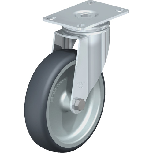 Blickle LKPA-TPA 126G-12 High-Quality Caster, Swivel, 5" (127 mm), Thermoplastic Rubber-Elastomer, 265 lbs. (120 kg.)