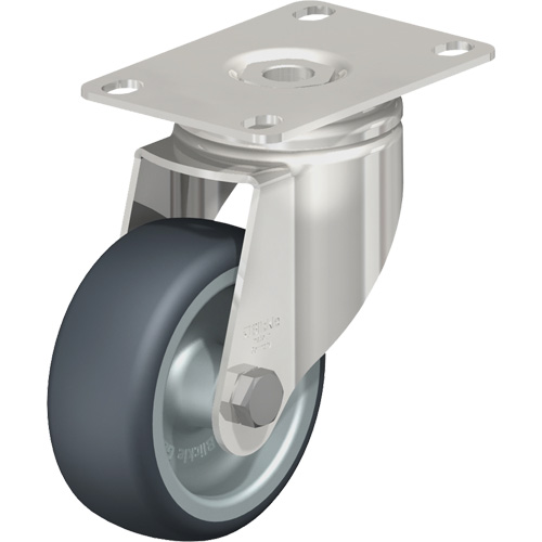 Blickle LKPXA-TPA 80G-12 Roulette, Pivotant, 3-1/8" (79,5 mm), &eacute;lastom&egrave;re de caoutchouc thermoplastique, 220 lb (100 kg)