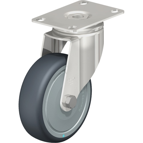 Blickle LKPXA-TPA 101KFD-12 Caster, Swivel, 4" (101.6 mm), Thermoplastic Rubber-Elastomer, 240 lbs. (108 kg.)