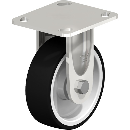 Blickle BKSX-POTH 125KAD-14 Caster, Rigid, 5" (127 mm), Thermoplastic Polyurethane, 770 lbs. (349 kg.)