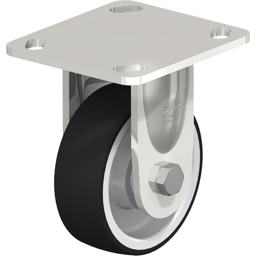 Blickle BKSX-POEV 100XKA-14-SG Caster, Rigid, 4" (101.6 mm), Rubber, 330 lbs. (150 kg.)