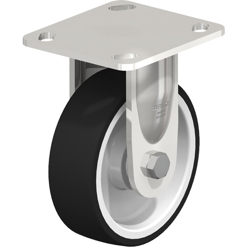 Blickle BKSX-POEV 125XKA-14-SG Roulette, Fixe, 5" (127 mm), Caoutchouc, 330 lb (150 kg)