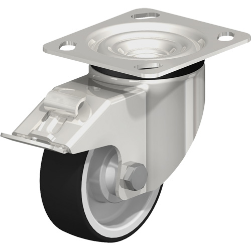 Blickle LKX-POTH 100KAD-14-FI Caster, Swivel with Brake, 4" (101.6 mm), Thermoplastic Polyurethane, 660 lbs. (300 kg.)
