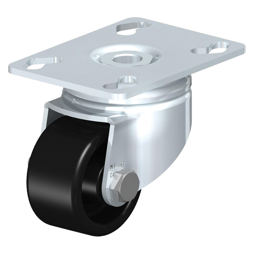 Blickle LKPA-POA 52G Low-Profile Caster, Swivel, 2" (51 mm), Nylon, 264 lbs. (119.7 kg.)