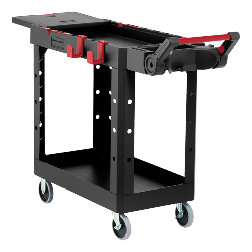 Rubbermaid 1997208 Heavy-Duty Adaptable Utility Cart, 2 Tiers, 25-1/5" x 36" x 51-1/2", 500 lbs. Capacity