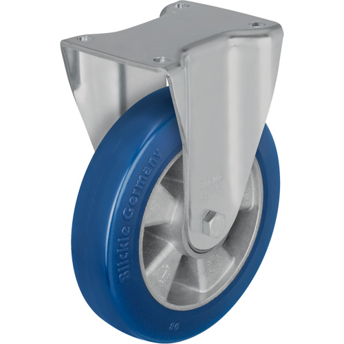Blickle BH-ALBS 200K Heavy-Duty Plate Caster, Rigid, 7-7/8" (200 mm), Polyurethane, 1540 lbs. (700 kg.)