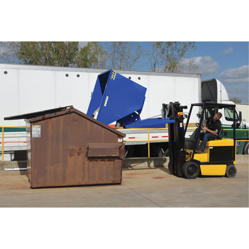 Vestil D-200-MD Self-Dumping Hopper, Steel, 2 cu.yd., Blue