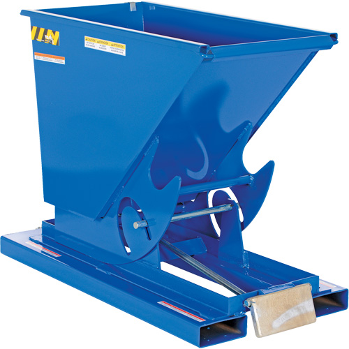 Vestil D-33-LD Conteneur autobasculeur, Acier, 1/3 vg³, Bleu