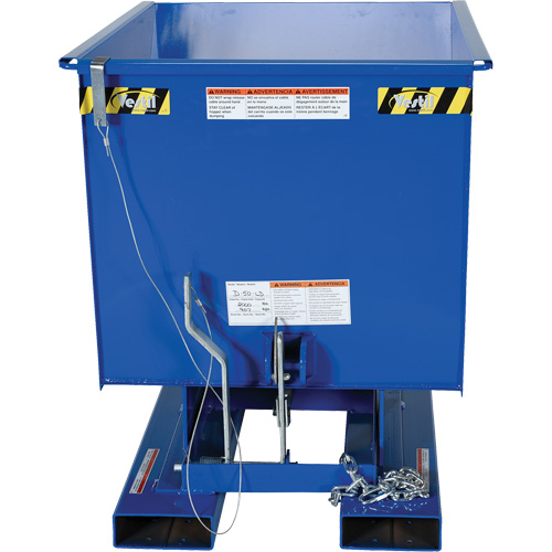 Vestil D-50-LD Conteneur autobasculeur, Acier, 1/2 vg³, Bleu
