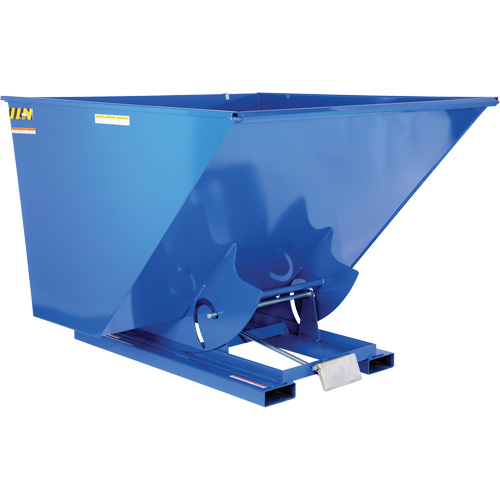 Vestil D-250-LD Conteneur autobasculeur, Acier, 2-1/2 vg³, Bleu