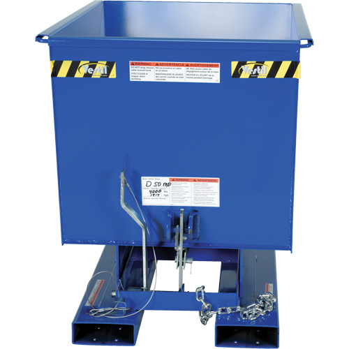 Vestil D-50-MD Conteneur autobasculeur, Acier, 1/2 vg³, Bleu