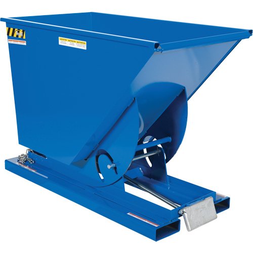 Vestil D-75-MD Conteneur autobasculeur, Acier, 3/4 vg³, Bleu