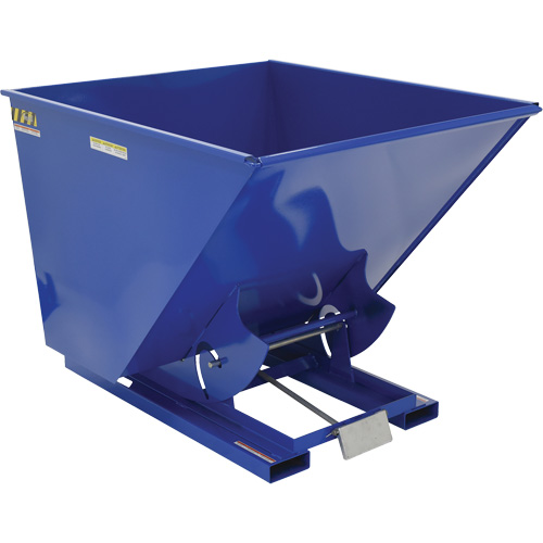 Vestil D-200-MD Self-Dumping Hopper, Steel, 2 cu.yd., Blue