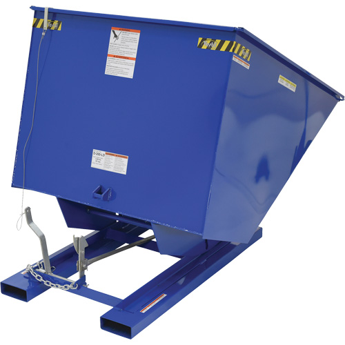Vestil D-200-MD Self-Dumping Hopper, Steel, 2 cu.yd., Blue