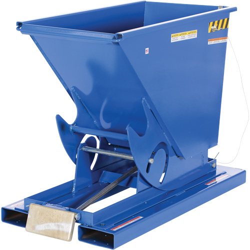 Vestil D-33-HD Conteneur autobasculeur, Acier, 1/3 vg³, Bleu