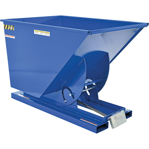 Vestil D-100-HD Conteneur autobasculeur, Acier, 1 vg³, Bleu