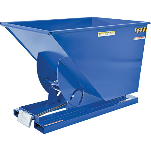 Vestil D-100-HD Conteneur autobasculeur, Acier, 1 vg³, Bleu