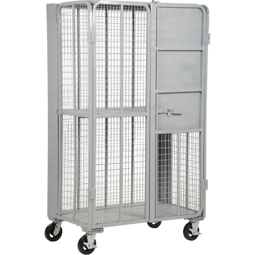 Vestil FST-2744-2 FST Series Folding Security Truck, 1 Tiers, 27" L x 45" W x 77" H, 2000 lbs. Cap.