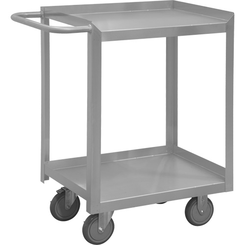 Durham Manufacturing SRSC1618302FLD5PU Industrial Grade Shelf Cart, 2 Tiers, 19" W x 37" H x 36-7/16" D, 1200 lbs. Capacity