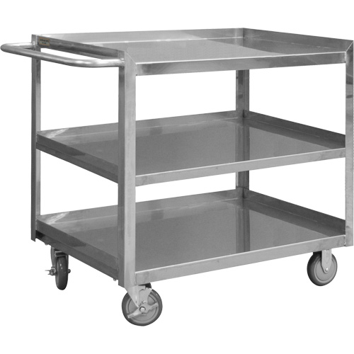 Durham Manufacturing SRSC1618303FLD5PU Industrial Grade Shelf Cart, 3 Tiers, 18-1/8" W x 35" H x 36" D, 1200 lbs. Capacity