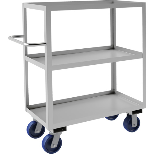 Durham Manufacturing SRSC1618363ALU6PU Chariot avec tablettes de calibre industriel, 3 Tiers, 18-1/8" la x 47" h x 42" p, Capacit&eacute; 1200 lb