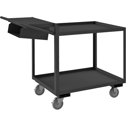 Durham Manufacturing OPCPFS-2436-2-95 Order Picking Cart, 40-1/4" H x 24-1/4" W x 52-3/8" D, 2 Shelves, 1200 lbs. Capacity