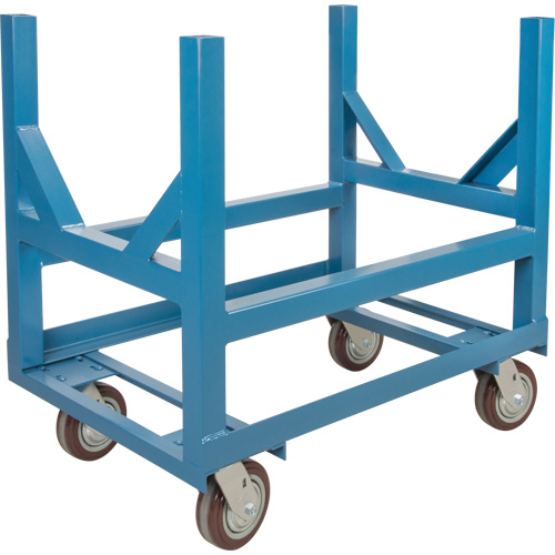 KLETON MP037 Pipe & Bar Cradle Truck, 24" L x 24" W x 34" H, 2500 lbs. Capacity, Polyurethane Wheels