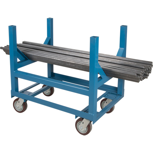KLETON MP037 Pipe & Bar Cradle Truck, 24" L x 24" W x 34" H, 2500 lbs. Capacity, Polyurethane Wheels