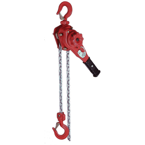 Vanguard Steel 385531016 VQ Series Super Light Lever Hoist, 10' Lift, 2300 lbs. (1.6 tons) Capacity, Zinc Chain