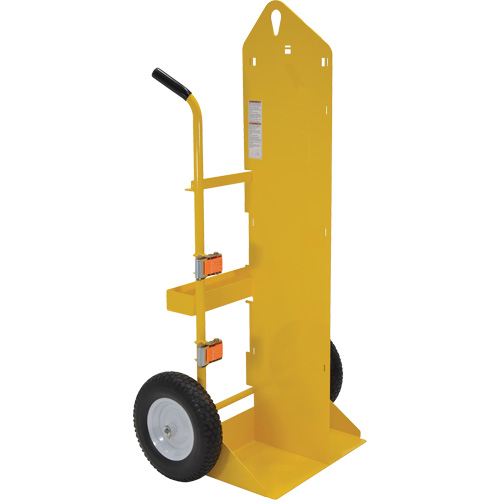 Vestil CYL-EH-FF Welding Cylinder Torch Cart, Foam-Filled Wheels, 23-13/16" W x 22-13/16" L Base, 500 lbs.