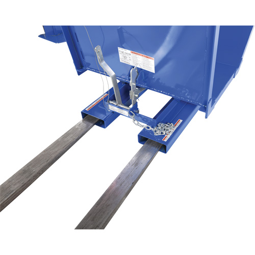 Vestil D-NS-100-LD Open Sided Hopper, Steel, 1 cu.yd., Blue
