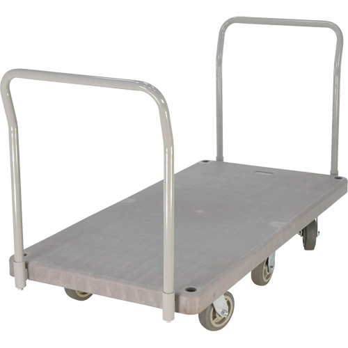 Vestil PPT-3-62 Chariot &agrave; plateforme en plastique robuste, 60" lo x 30" la, 3000 lb cap, Roues Polyur&eacute;thane