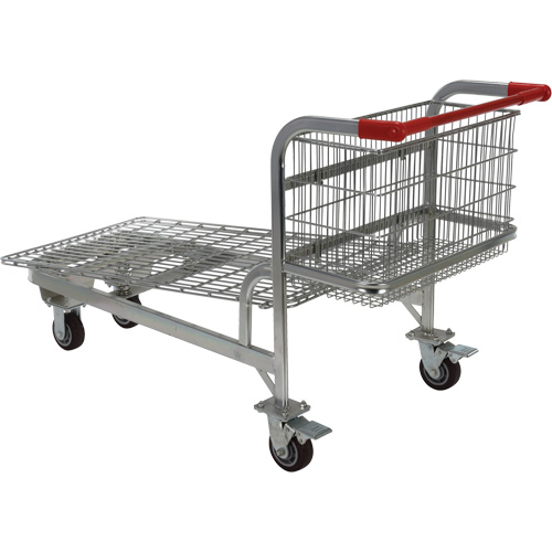 Vestil WIRE-L Nestable Wire Cart, Steel, 28-3/4" x 37-1/16" x 59-5/8", 275 lbs. Capacity