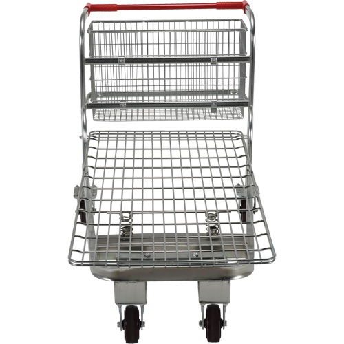 Vestil WIRE-L Nestable Wire Cart, Steel, 28-3/4" x 37-1/16" x 59-5/8", 275 lbs. Capacity